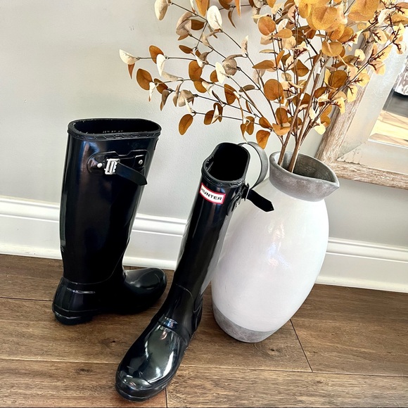 Hunter Shoes Hunter Womens Original Tall Gloss Rain Boots Poshmark
